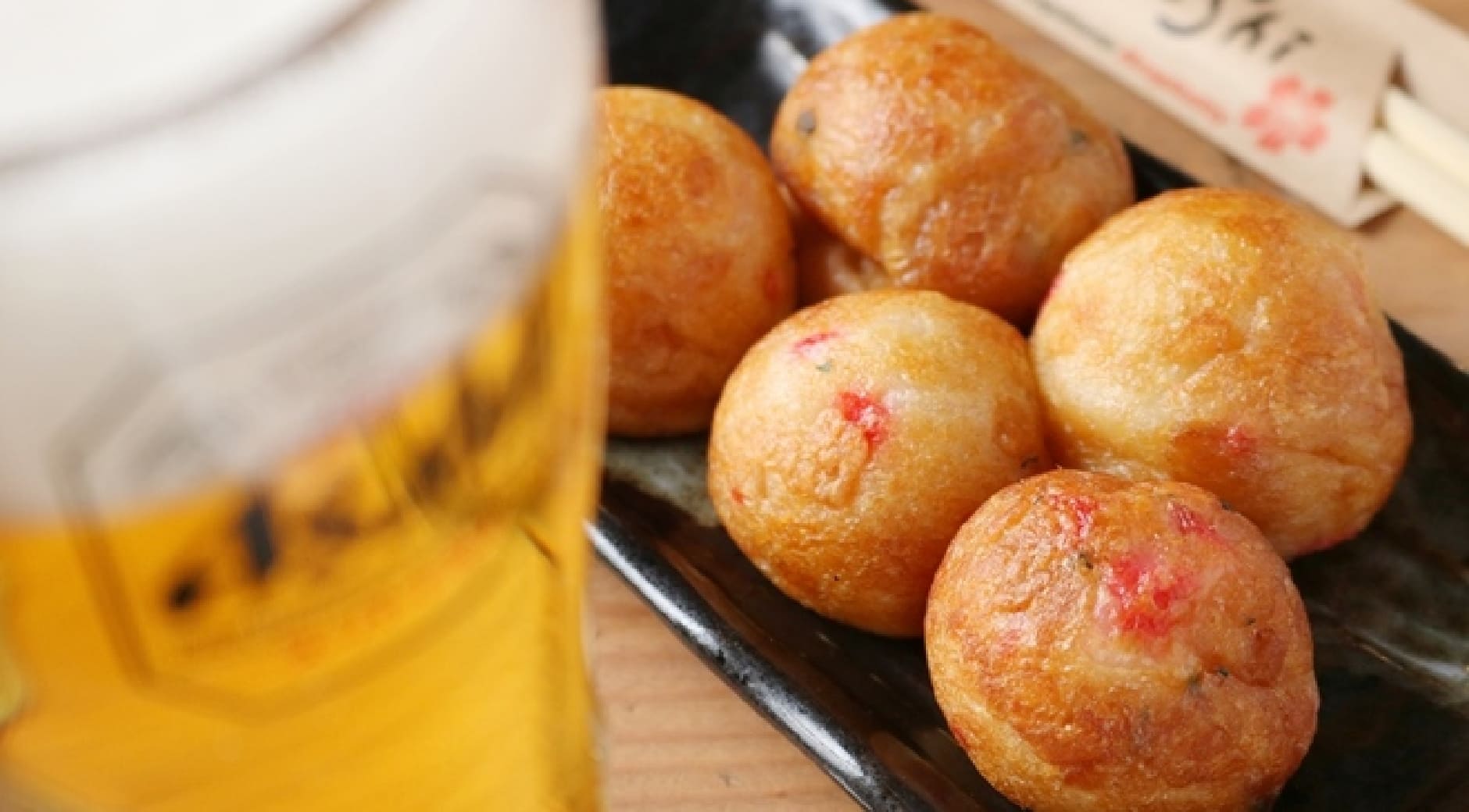 たこ焼きとビール